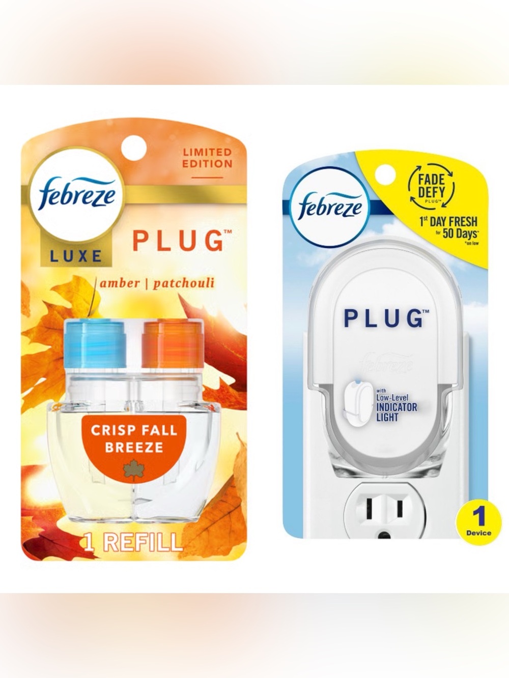 Febreze Luxe Crisp Fall Breeze Plug Set